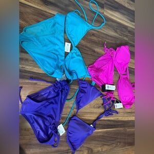 NWT bikini bundle.  Top size large bottom Xs.